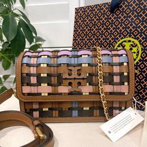 🎀🌈NeW! Tory Burch Britten Woven Convertible Crossbody